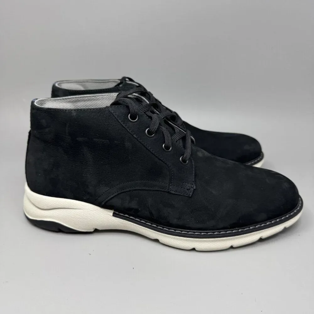 Florsheim Shoes Mens Size 8 Medium Black Leather Comfortech Chukka Casual Boots